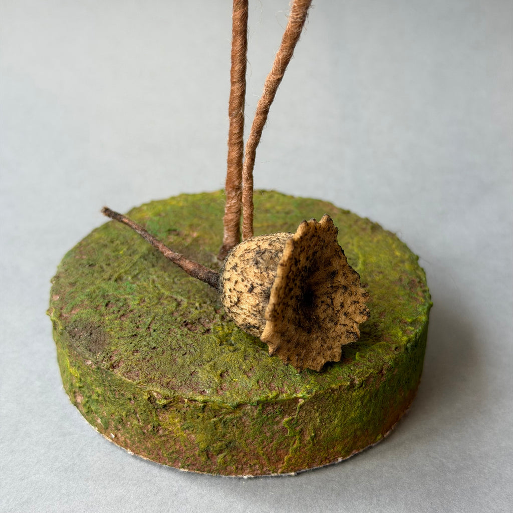Needle Felted ‘Tove’ Mouse with Poppy Seedheads