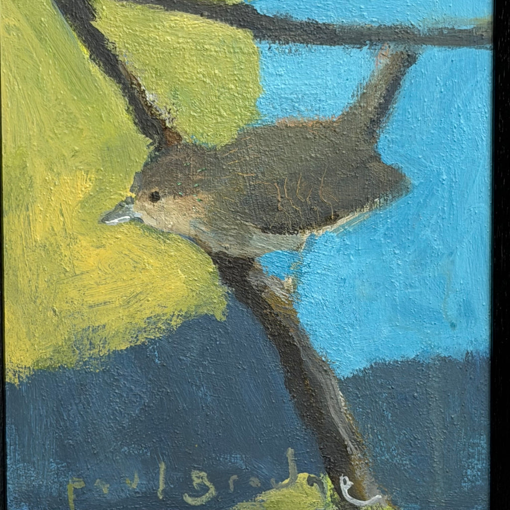 Acrylic on Wood Panel - ‘Small lively & full of spirit’ [Wren]