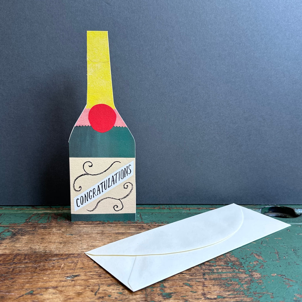 Bottle Shaped Card - Congratulations