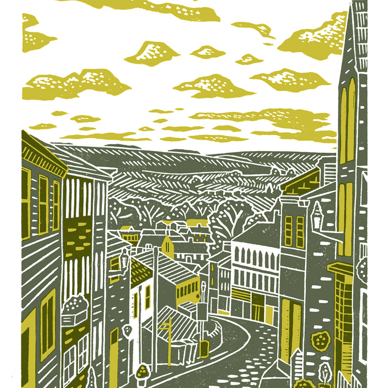 A4 - Haworth - Linocut - Unframed