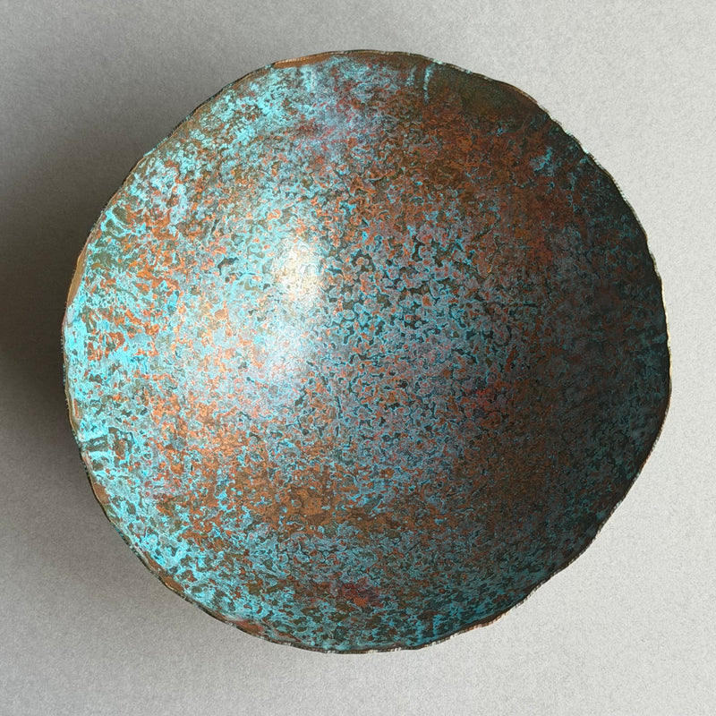 Patinated Copper Bowl - 10cm