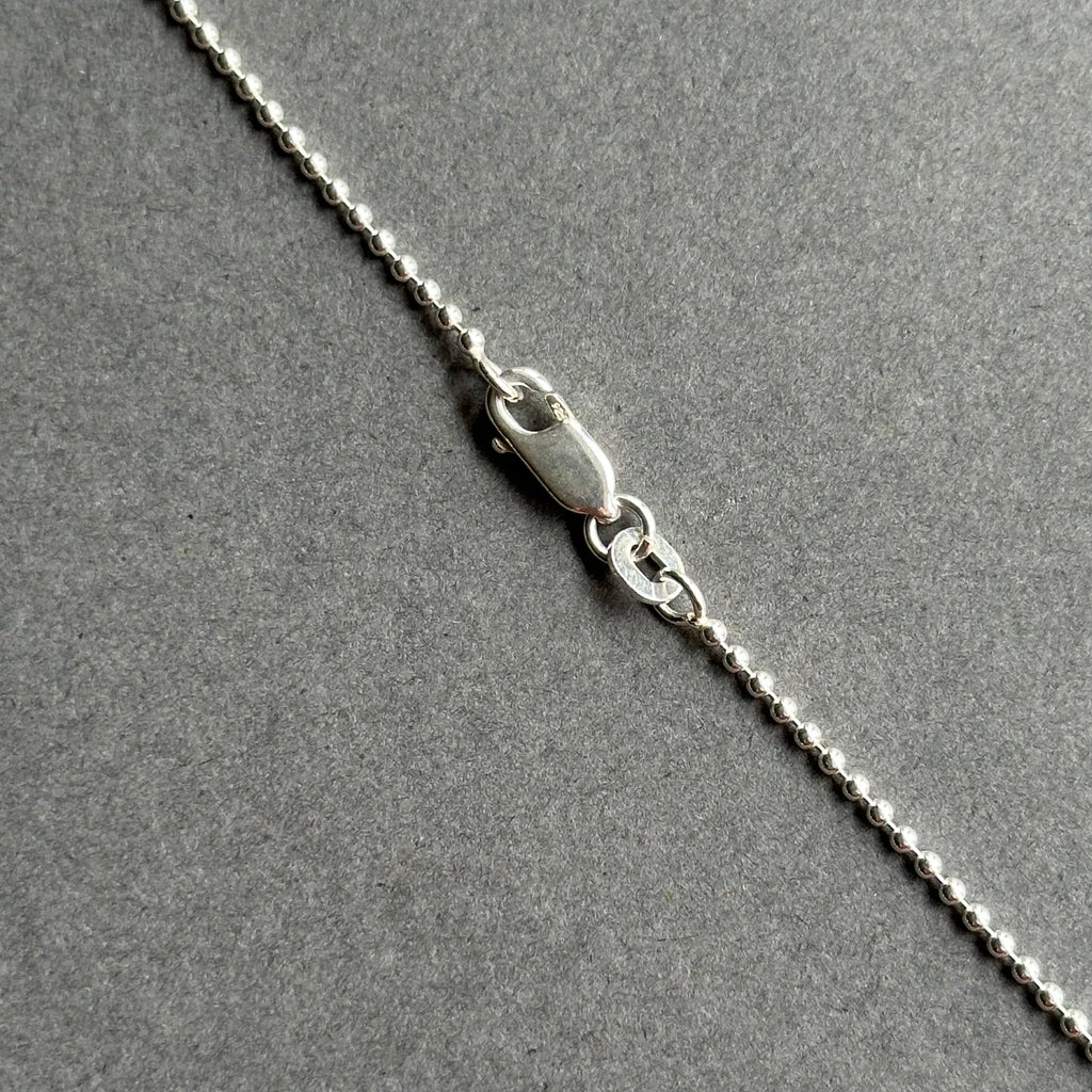 Poppy Seed Necklace - Silver & Blue Sapphire