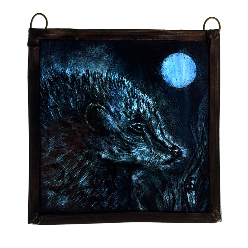 Stained Glass Square - Hedgehog