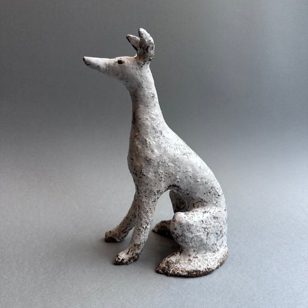 Stoneware Hound - Seated [large]