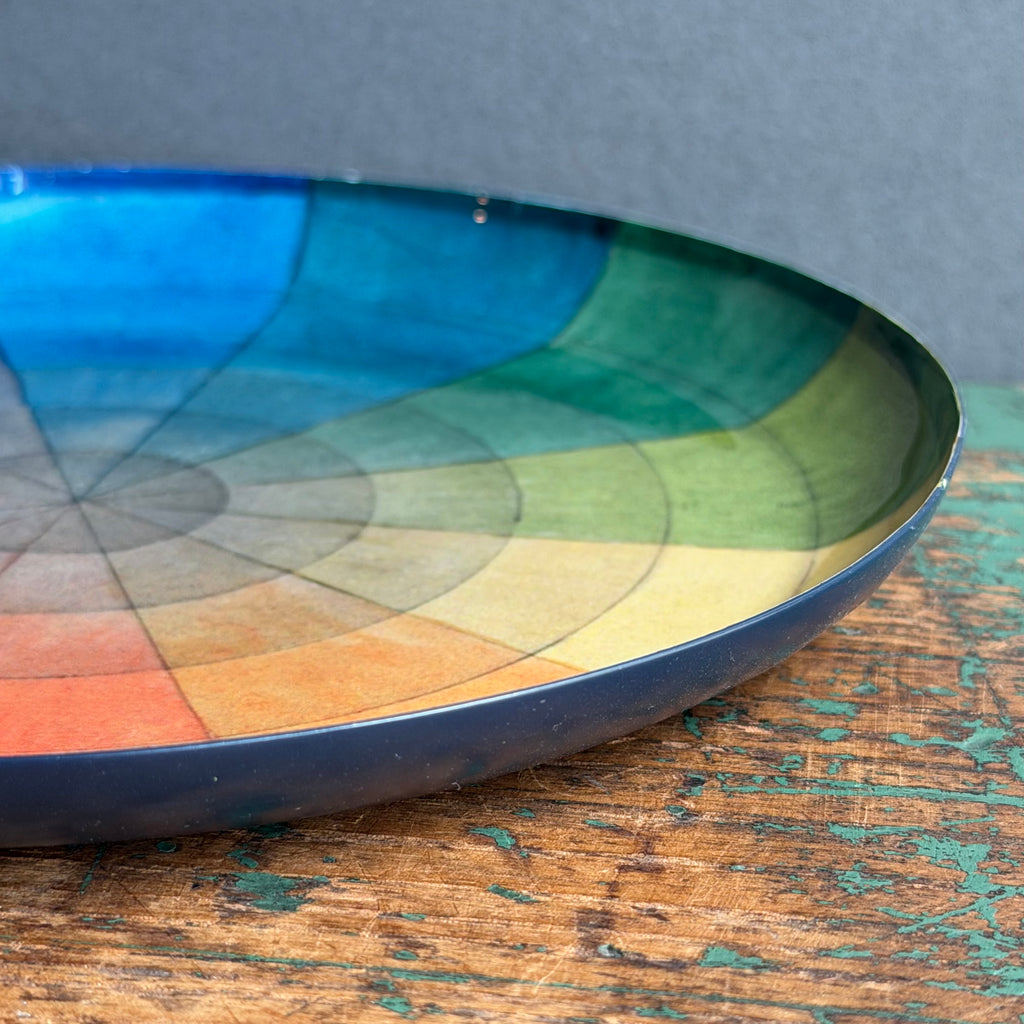 Enamel Tray - Medium Round - Vintage Colour Wheel