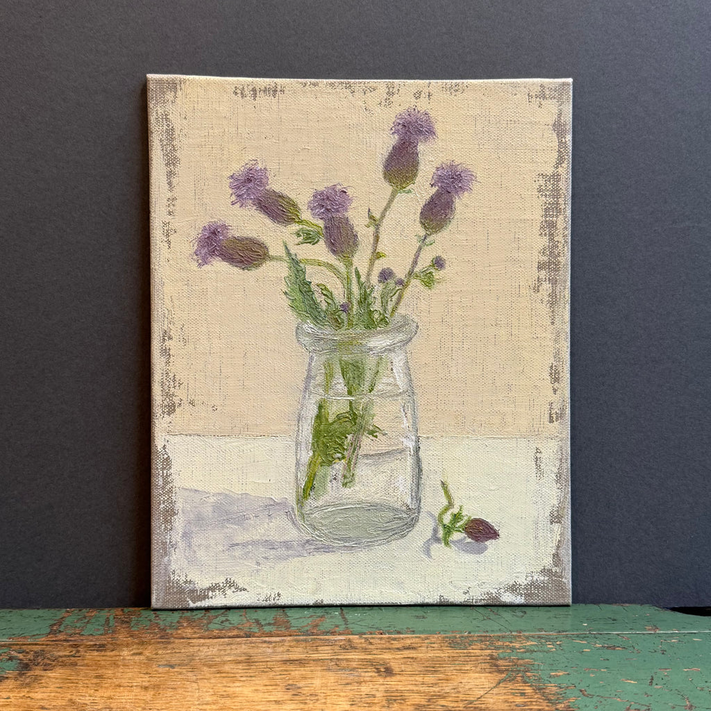 Oil Painting - 8 x 10” - Thistles
