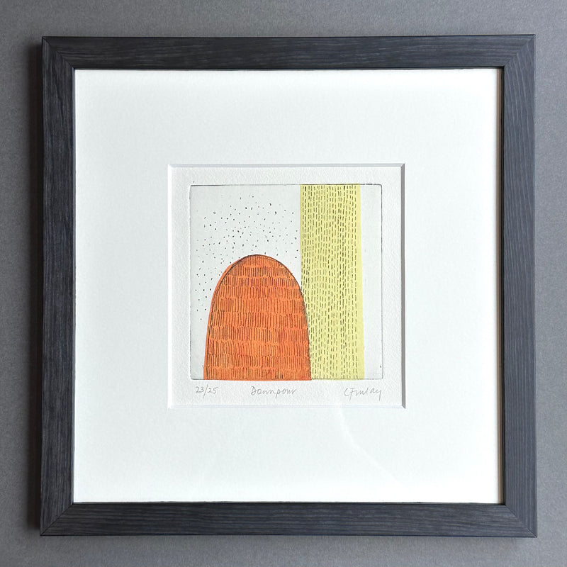 Etching - Downpour - Framed
