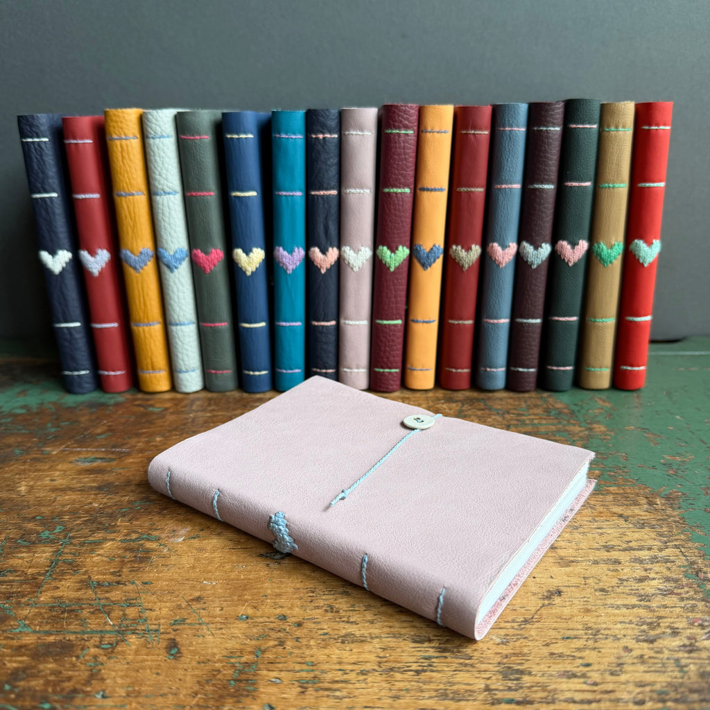 Darned Heart Notebook [Medium] - Dusty Pink #B