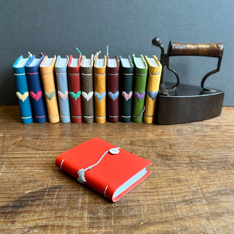 Darned Heart Notebook [Tiny] - Bright Red