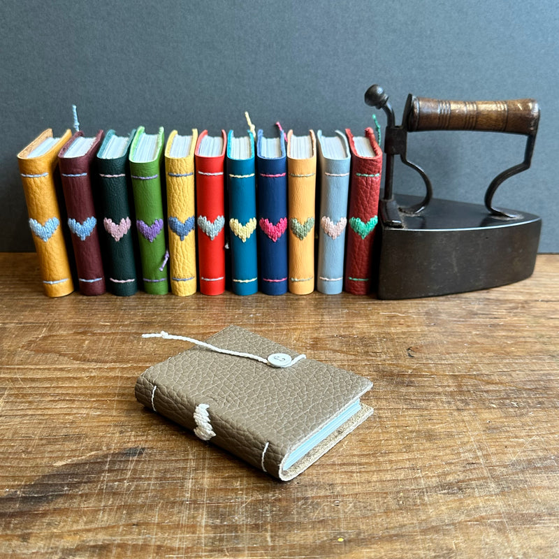 Darned Heart Notebook [Tiny] - Taupe