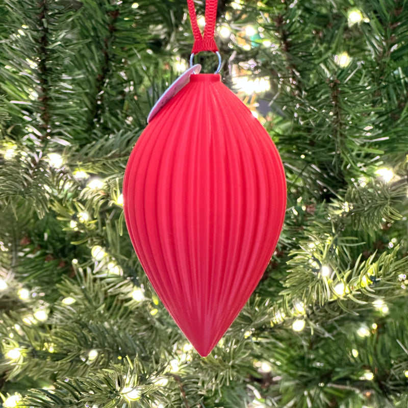 3D Printed Bauble - Rhubarb - Droplet