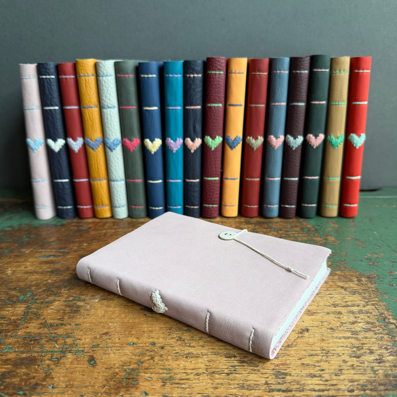 Darned Heart Notebook [Medium] - Dusty Pink #A