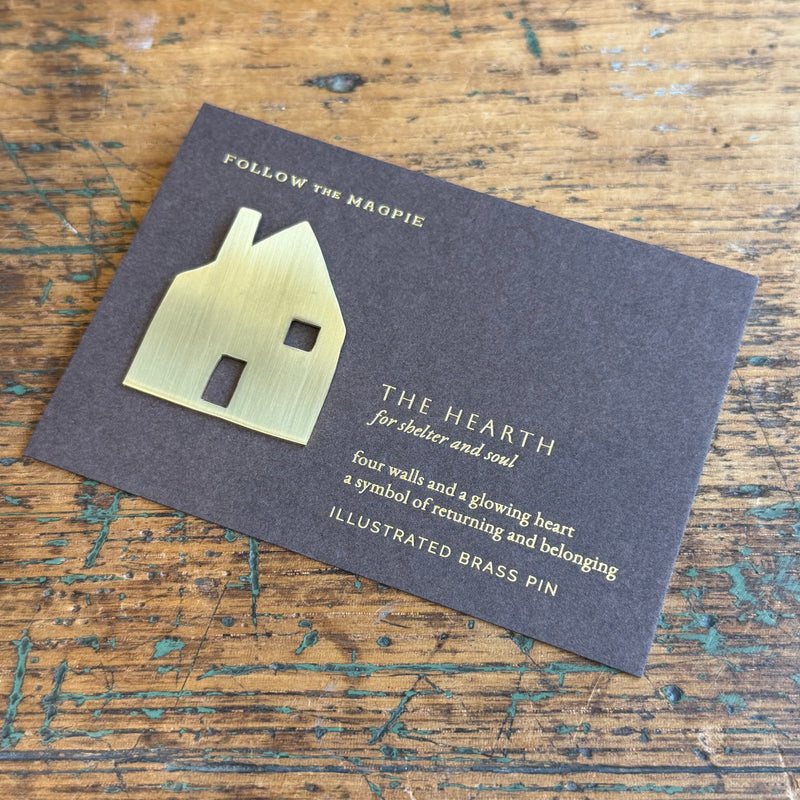 Solid Brass Brooch Pin - The Hearth [House]