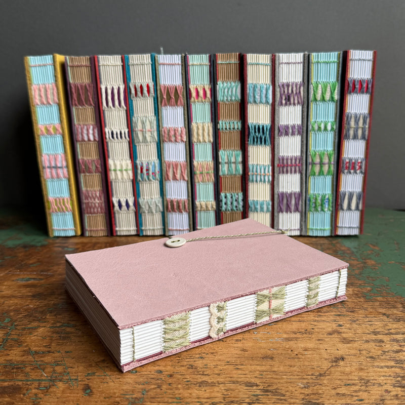 Exposed Spine Notebook [Medium] - Dusty Pink