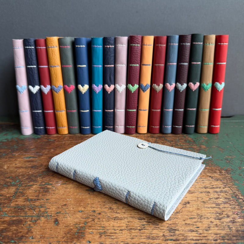Darned Heart Notebook [Medium] - Pale Grey