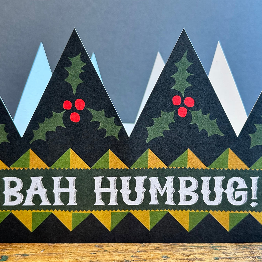 Party Hat Greeting Card - Bah Humbug