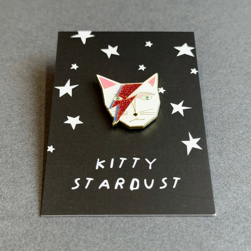 Enamel Cat Pin - Musician - Kitty Stardust