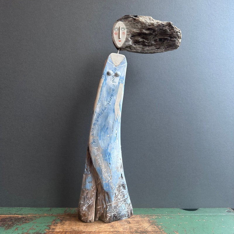 Brontë Quote ‘My Soul is Awakening’ Driftwood Sculpture