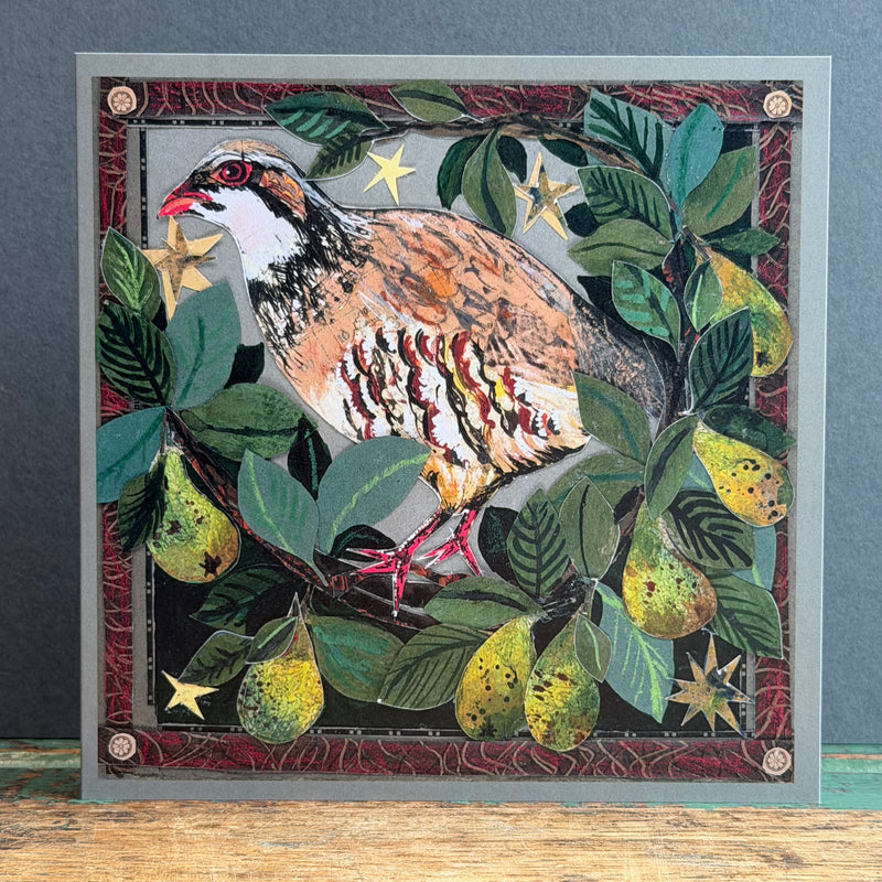 G/Card - Square - Partridge in a Pear Tree