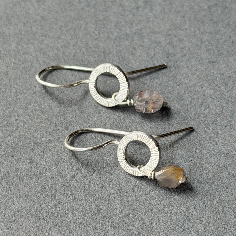 Drop Earrings Silver & Sapphire