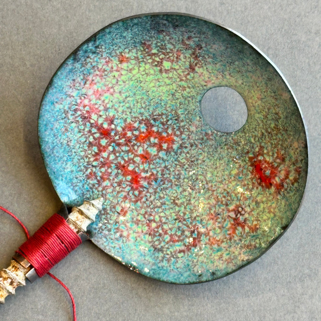 Decorative Enamel Spoon 'Rusty Screw’