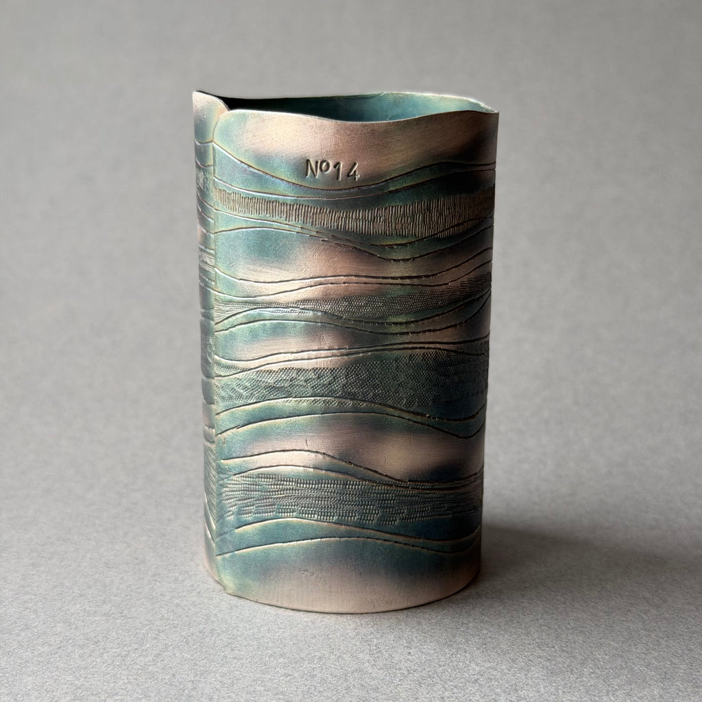 Pot - Tall - Chased Silver Plate - No.14