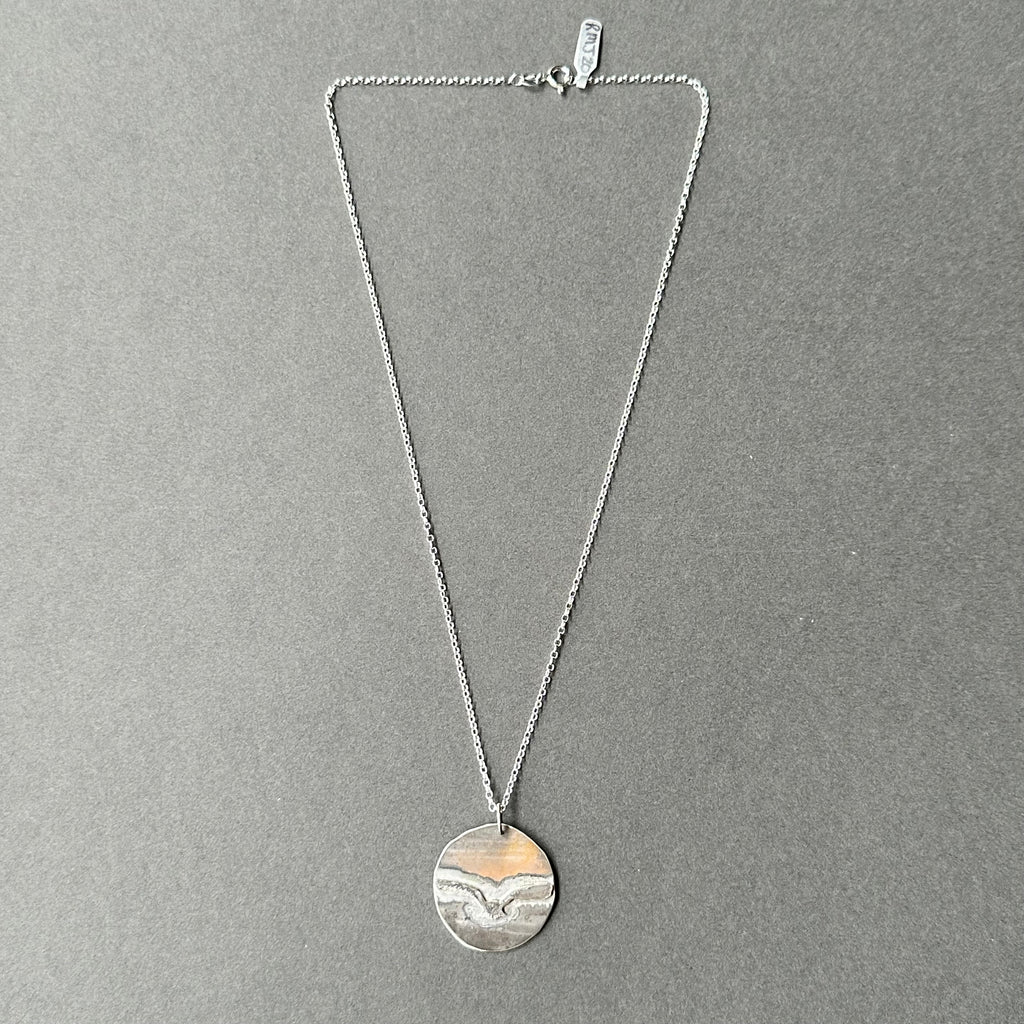 Sterling Silver Pendant - Barn Owl in the Mist