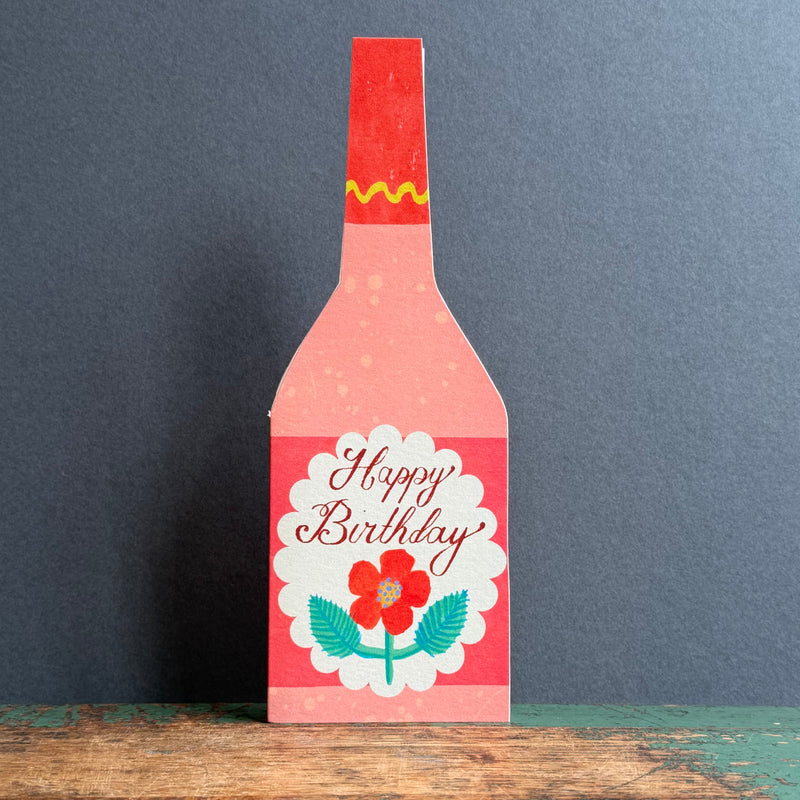 Bottle Shaped Card - Happy Birthday