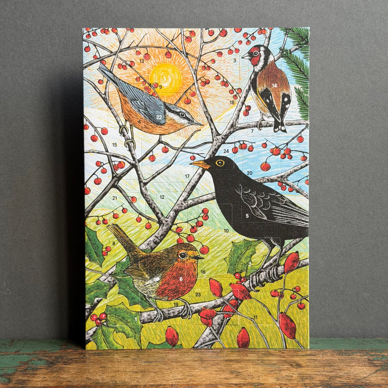 Advent Calendar G/Card  - Molly Lemon - British Birds