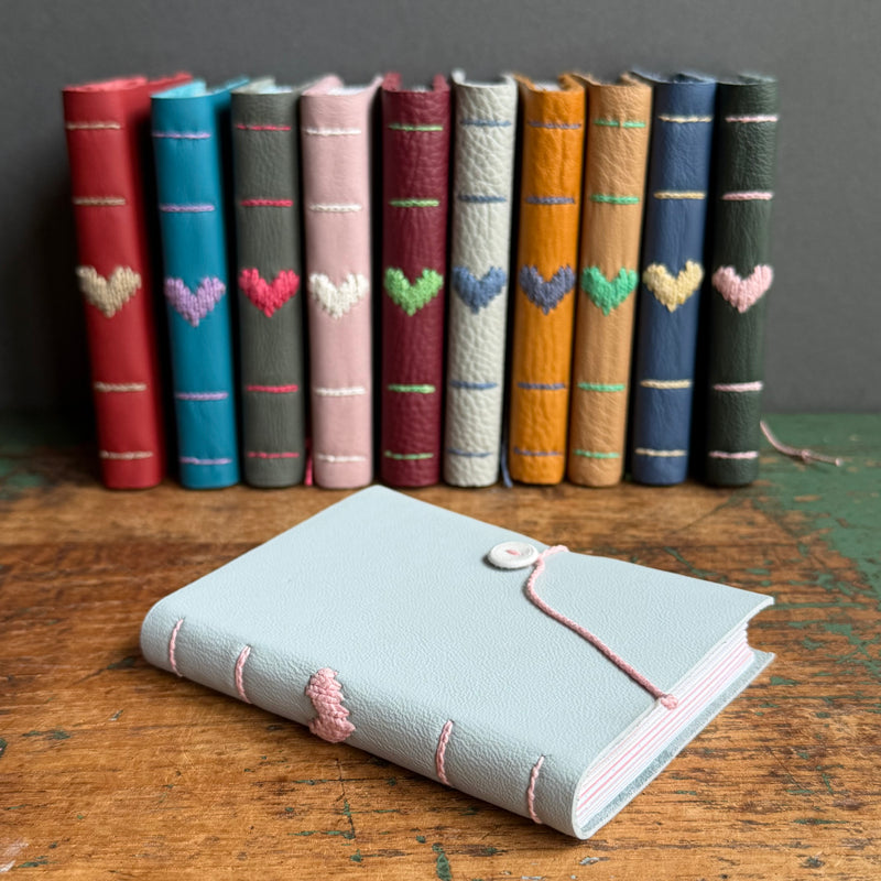 Darned Heart Notebook [Small] - Baby Blue