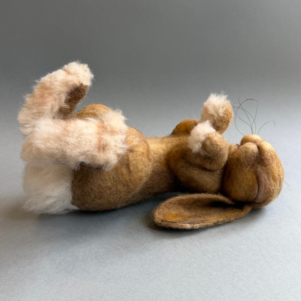 Needle Felted Rabbit Sleeping ‘Dorcas’