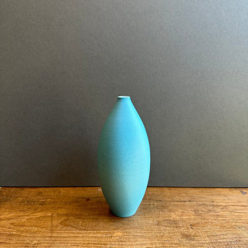 Slender Oval Vase Bright Turquoise #67