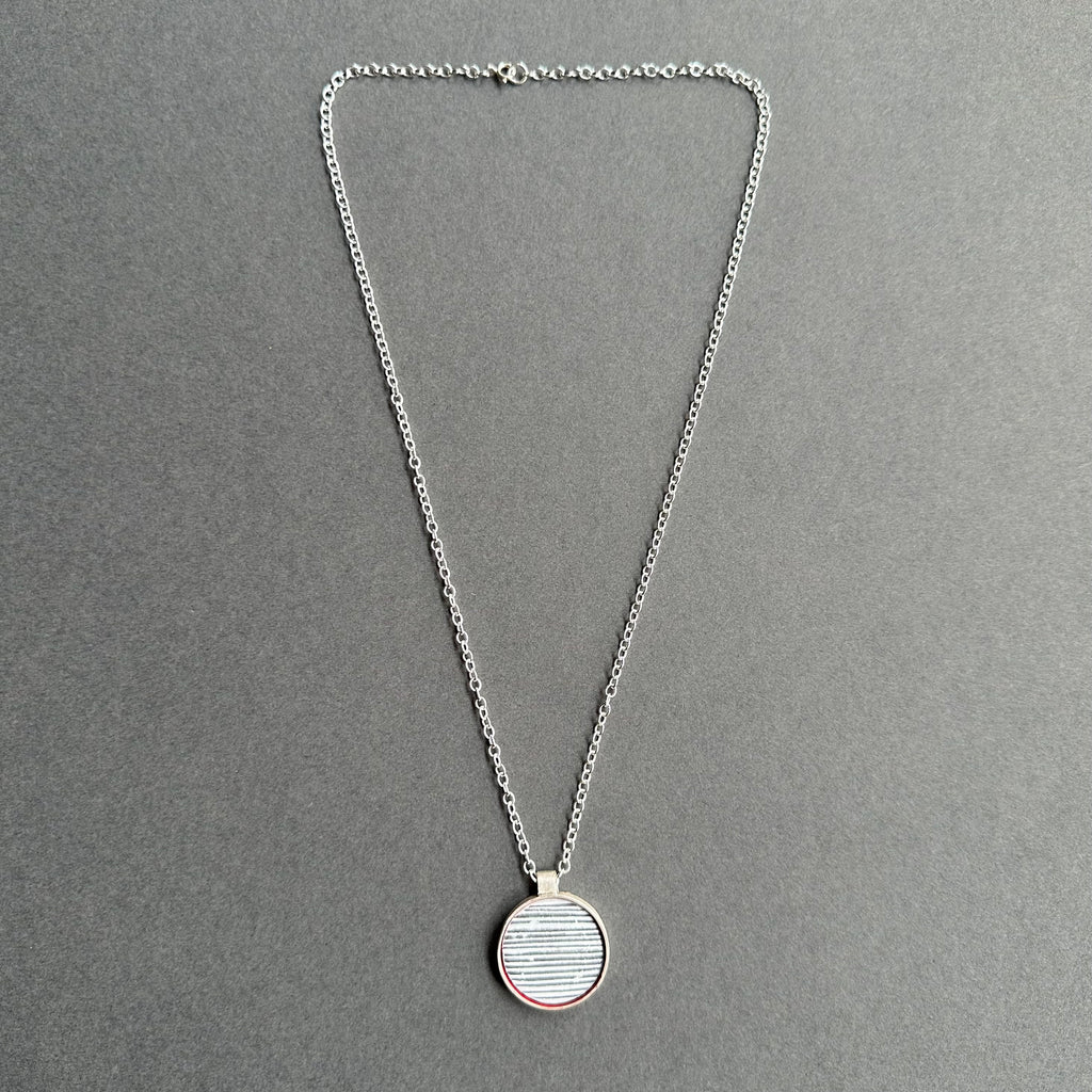 Pendant - Inset Enamel Disk - Reversible