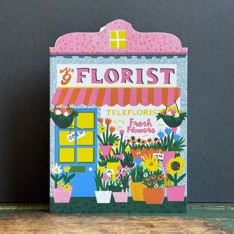 Die Cut Card Florist Shop