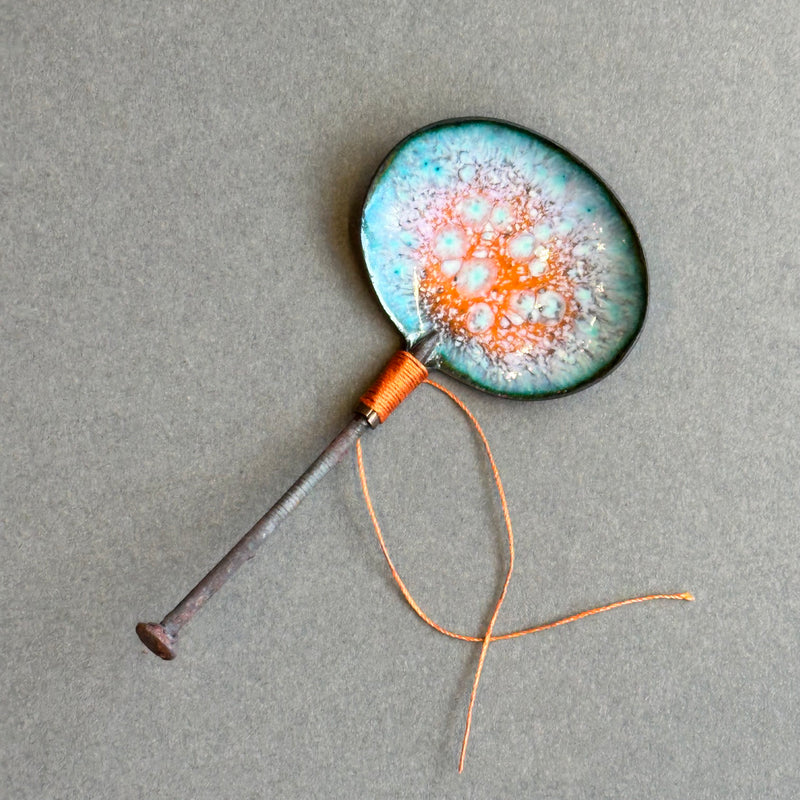 Decorative Enamel Spoon 'Rusty Nail’