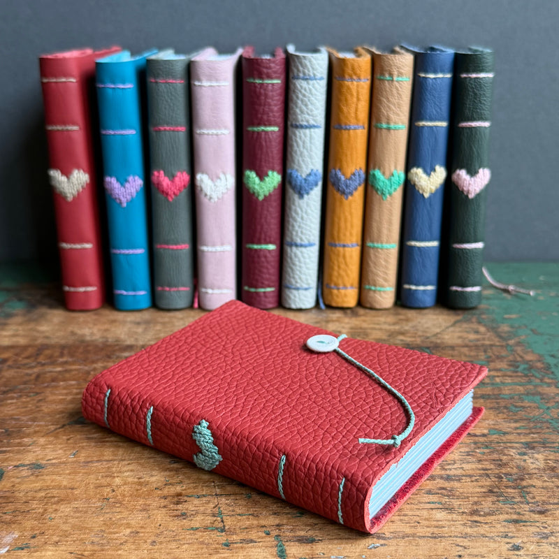 Darned Heart Notebook [Small] - Cardinal #B