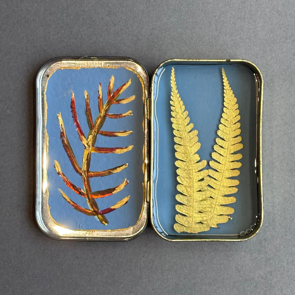 Mixed Media - Small Fern Tin #365