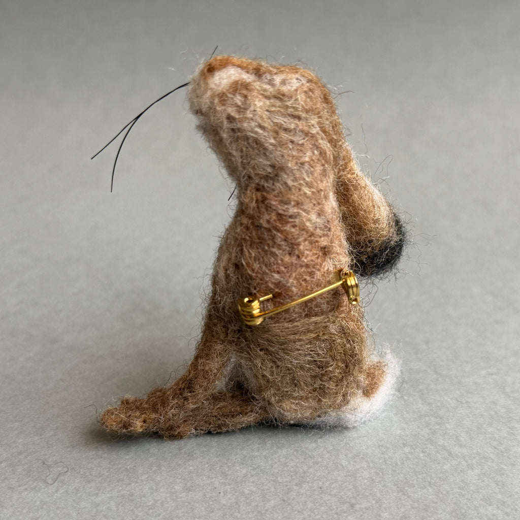 Needle Felted ‘Hare Brooch’