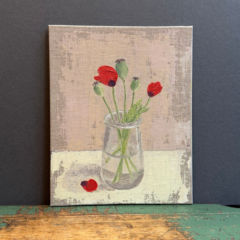 Oil Painting - 8 x 10” - Poppies
