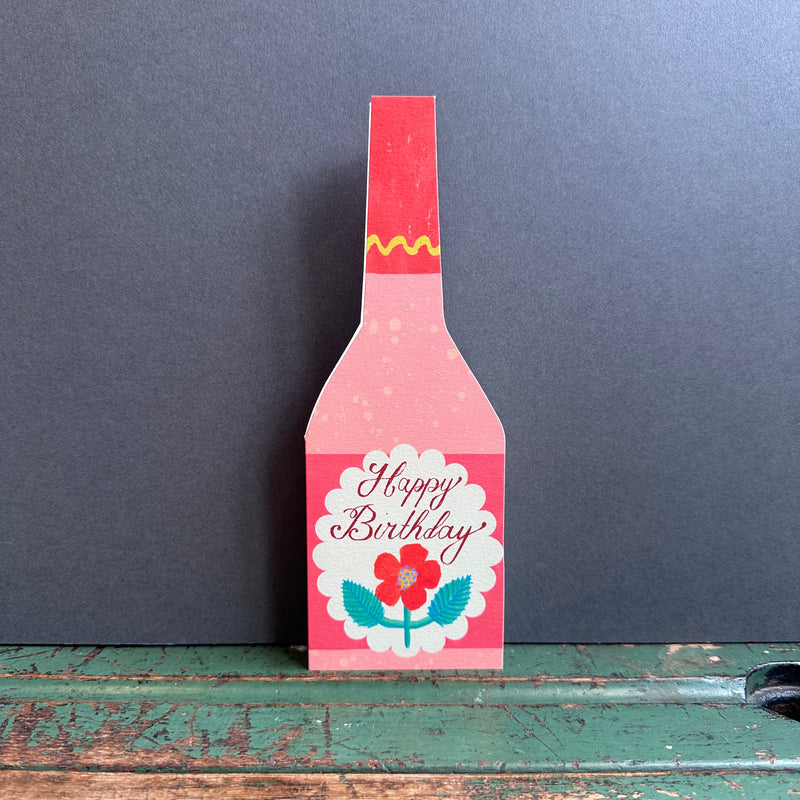 Bottle Shaped Card - Happy Birthday