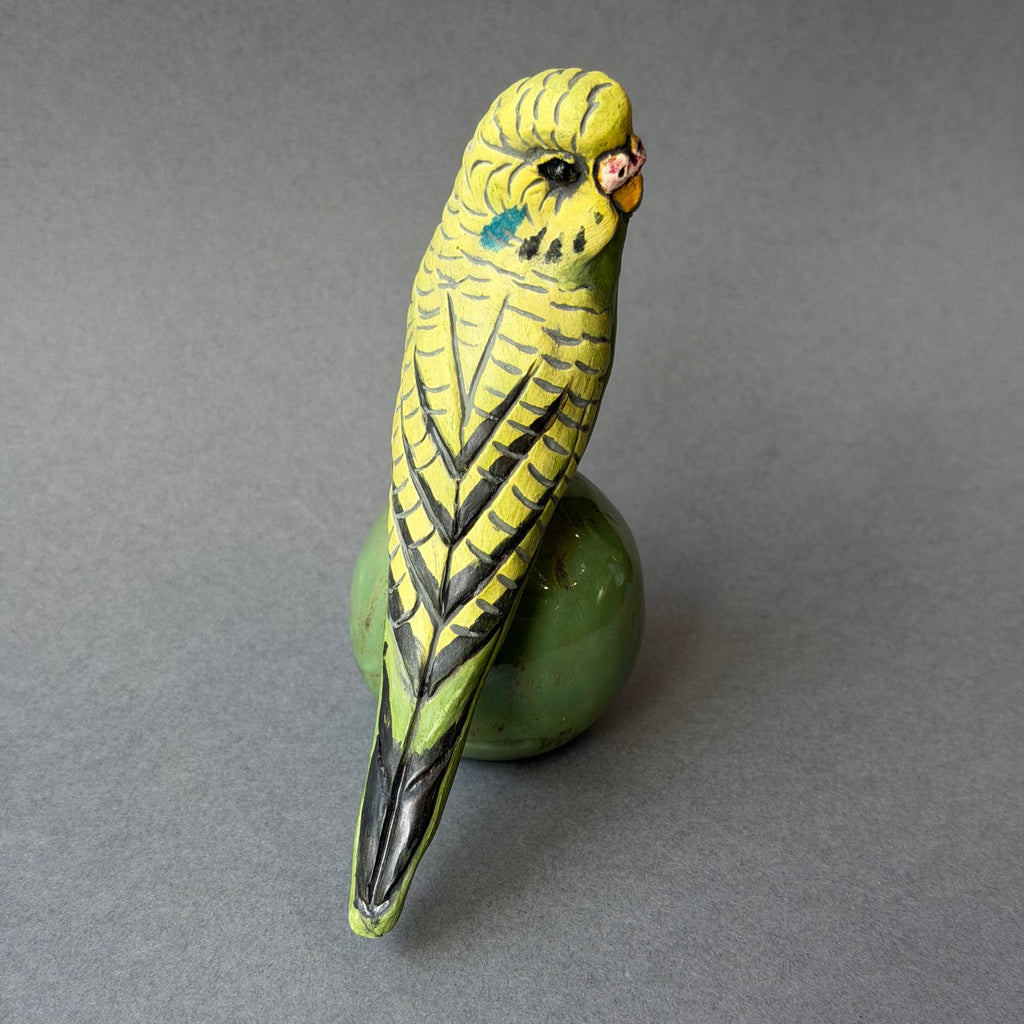 Ceramic Budgie - Single on a Ball - Medium