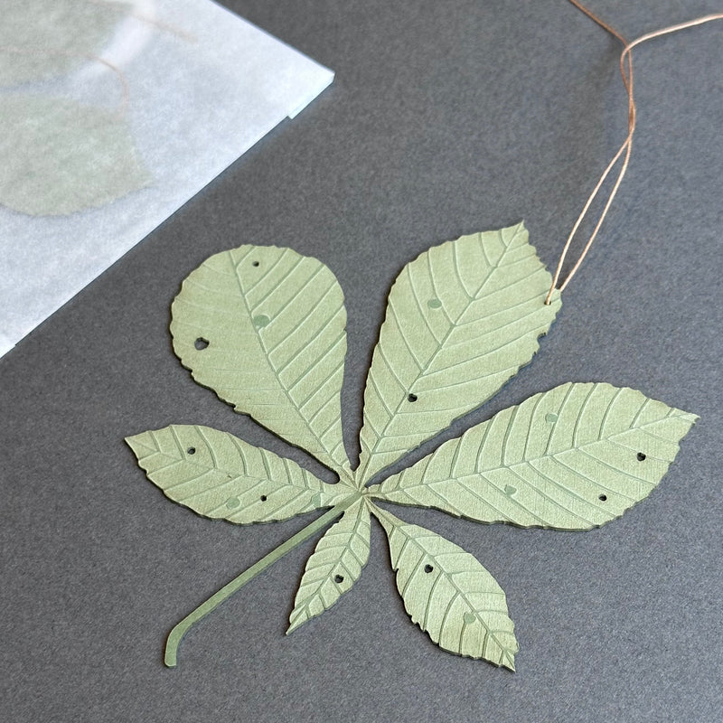 Single Horse Chestnut Leaf - Green