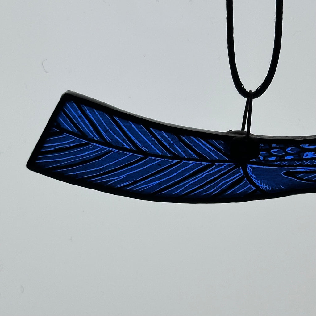 Stained Glass ‘Small Fish’ (Blue) #L