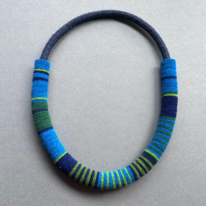 Colour Block Necklace 'Blue & Green'