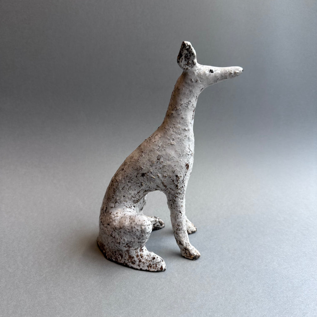 Stoneware Hound - Seated [large]