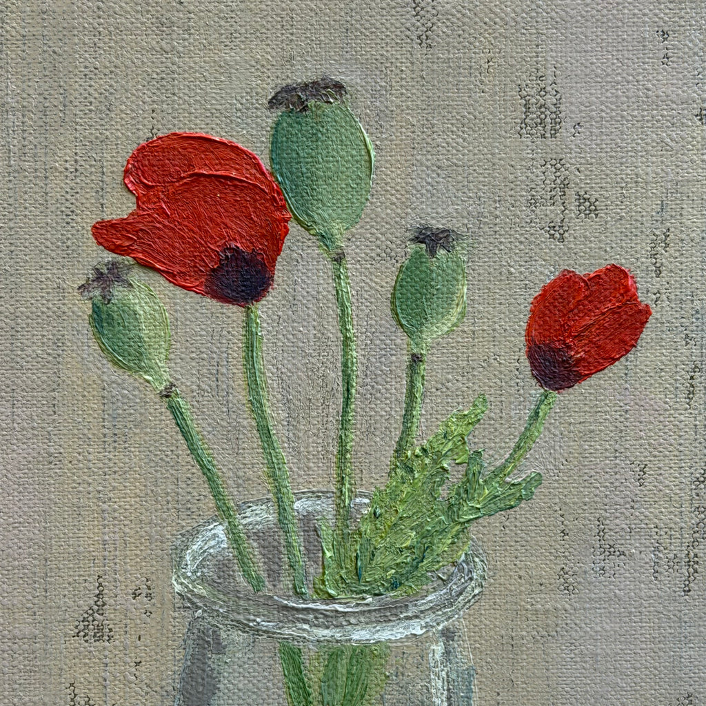 Oil Painting - 8 x 10” - Poppies