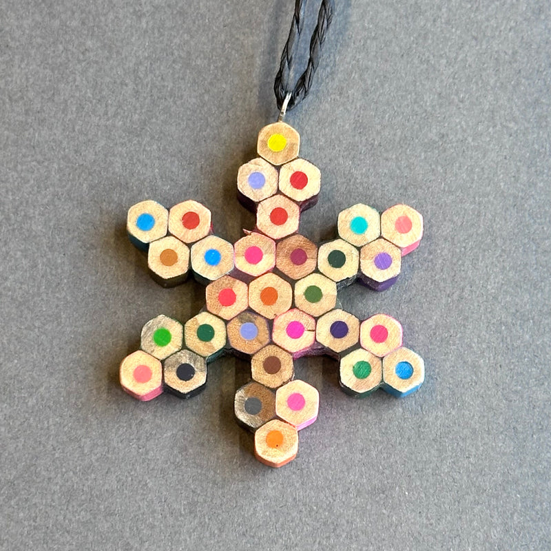 Pencil Snowflake Decoration