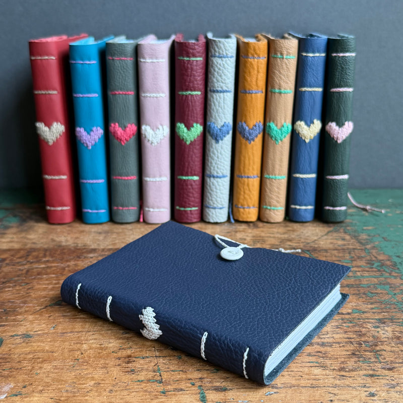 Darned Heart Notebook [Small] - Navy