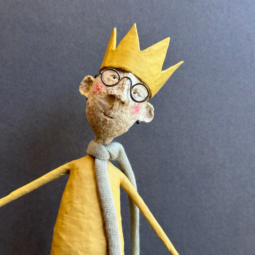 Paper Mache Sculpture ‘Wendell with his Flower’