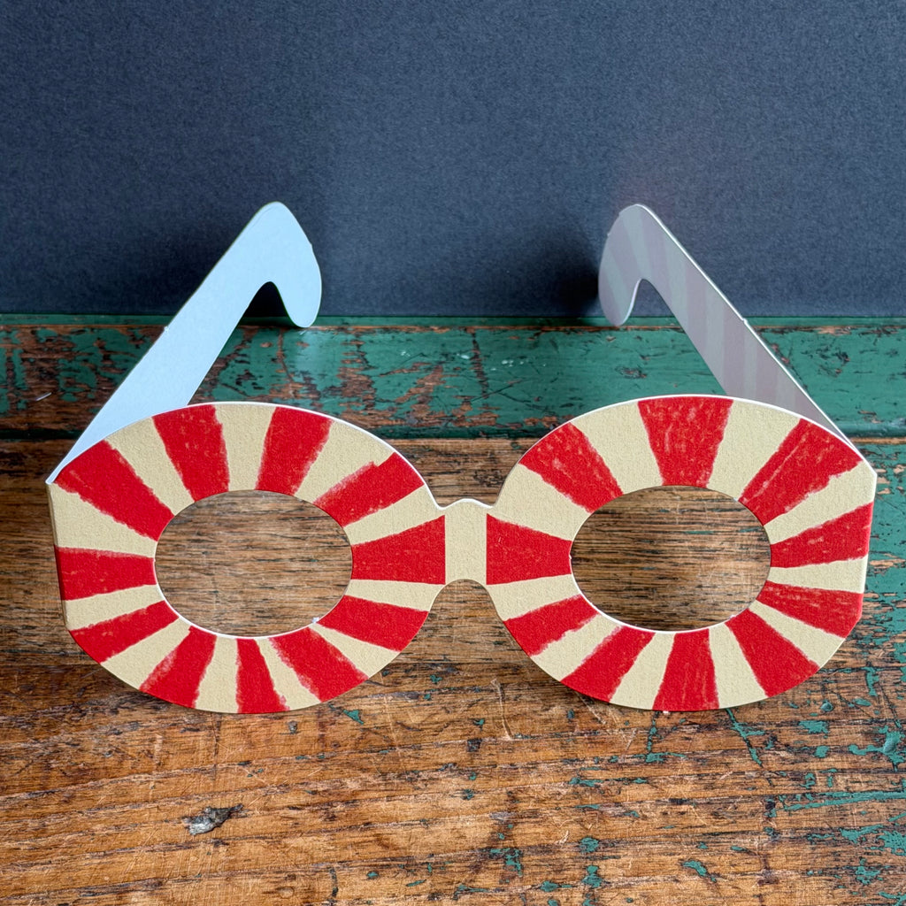 Glasses Card - Stripe Crayon